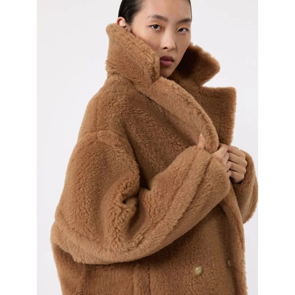Max Mara Teddy Bear Icon Coat in Camel | Wool Coat | Coveti
