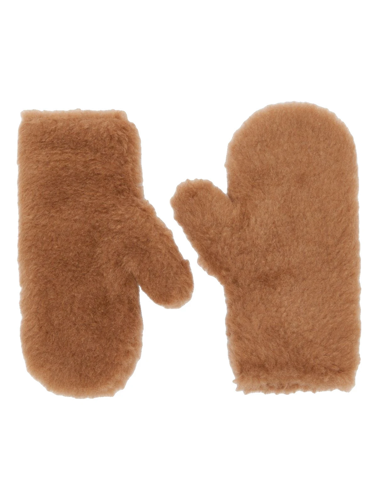Max Mara Teddy Fabric Mittens in Camel Max Mara Teddy Fabric Mittens in Camel | Women | Coveti