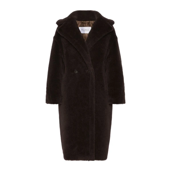 Tedgirl Alpaca and Wool Teddy Bear Icon Coat in Dark Brown