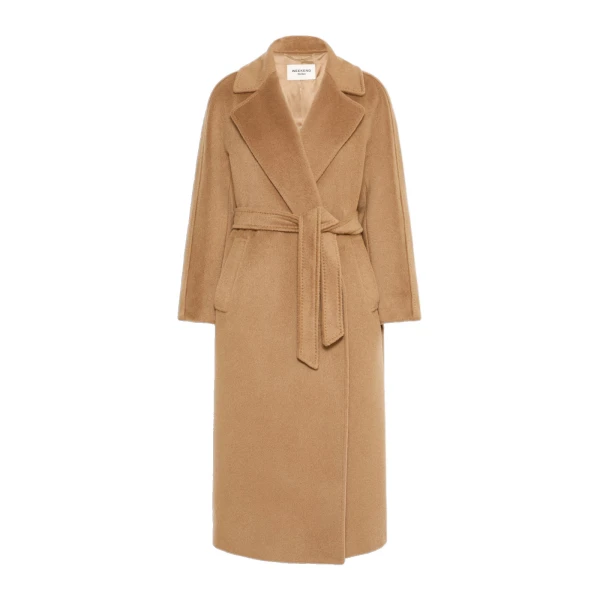 Max Mara Tempera Wool and Alpaca Teddy Coat in Camel | Wool Coat | Coveti
