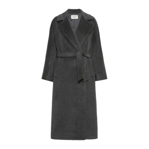 Tempera Wool and Alpaca Teddy Coat in Dark Grey