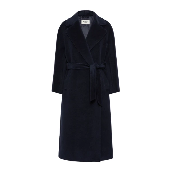 Tempera Wool and Alpaca Teddy Coat in Navy
