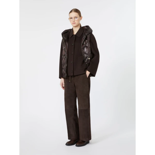 Max Mara Tempio Suede Joggers in Brown | Sweatpants | Coveti