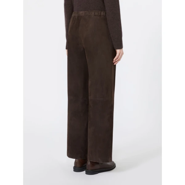 Max Mara Tempio Suede Joggers in Brown | Sweatpants | Coveti