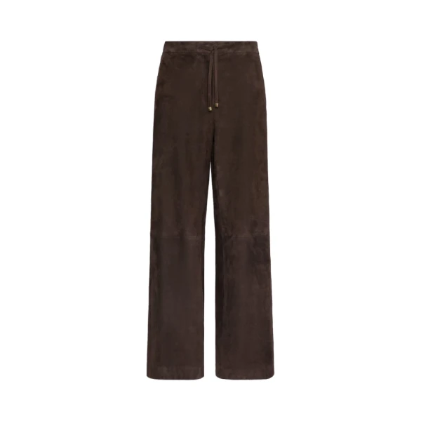 Tempio Suede Joggers in Brown
