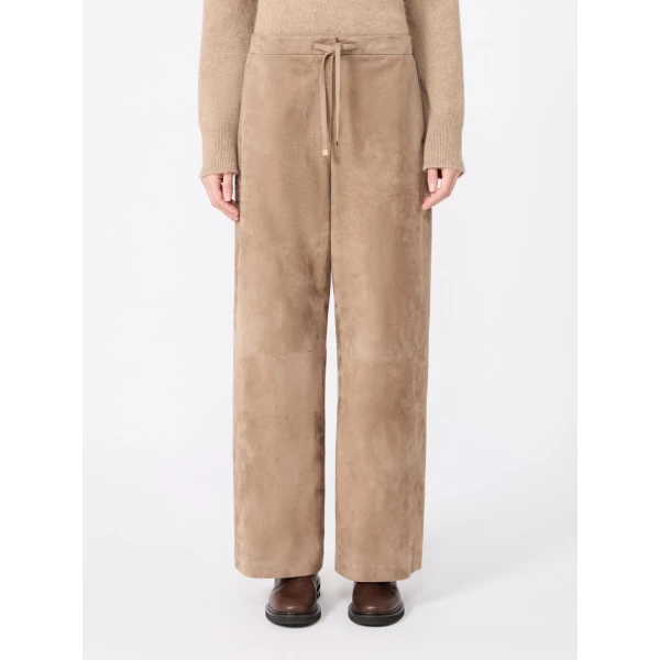 Max Mara Tempio Suede Joggers in Colonial | Sweatpants | Coveti