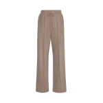 Max Mara Tenda Jersey Drap Wide-Leg Trousers in Marron Glace | Sweatpants | Coveti