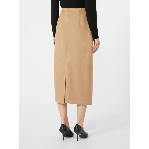 Max Mara Tenda Sable-Look Camel Pencil Skirt in Camel | Pencil Skirts | Coveti
