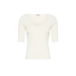 Max Mara Tenente Rib-Knit Stretch Viscose Jumper in Ecru | Sweaters | Coveti