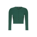 Max Mara Tennis Fine Rib Viscose Cardigan in Green | Cardigan | Coveti