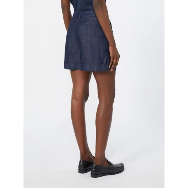 Max Mara Tenue Cotton Denim Shorts in Midnight Blue | Shorts | Coveti