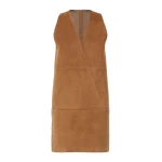 Max Mara Terra Short Suede Dress in Camel | Mini Dresses | Coveti
