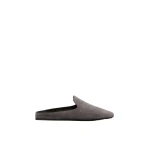Max Mara Tessile Suede Mules in Medium Grey | Mules | Coveti