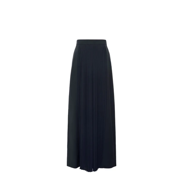 Tiglio Wool Trousers with Plisse Detail in Ultramarine