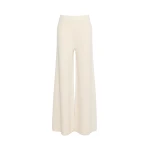 Max Mara Timore Wide Wool and Cashmere Trousers in Beige | Wide leg pants | Coveti