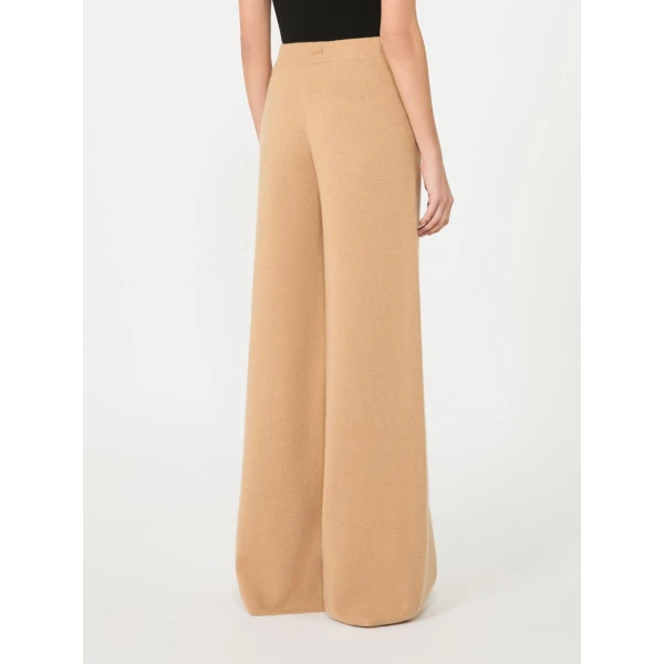 Max Mara Timore Wide Wool and Cashmere Trousers in Camel | Wide leg pants | Coveti