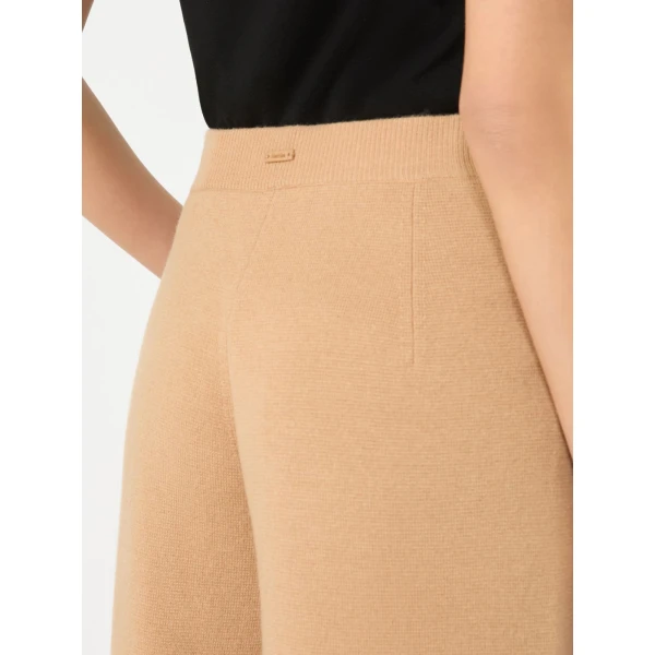 Max Mara Timore Wide Wool and Cashmere Trousers in Camel | Wide leg pants | Coveti