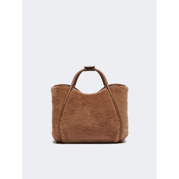 Max Mara Tmarins Small Teddy Marine Bag in Camel | Clutch Bags | Coveti