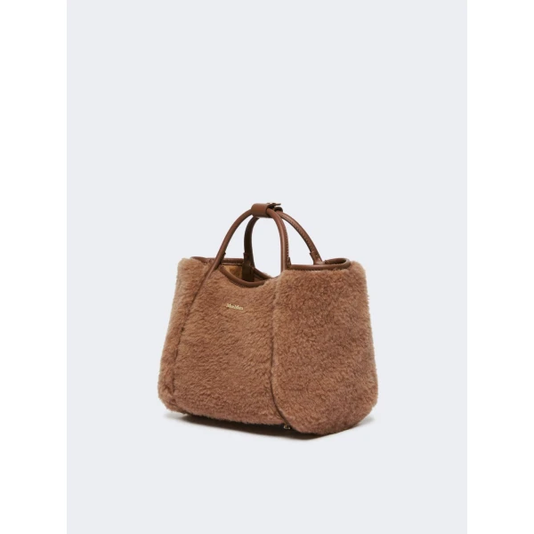 Max Mara Tmarinxs Extra Small Teddy Marine Bag in Camel | Mini Bags | Coveti