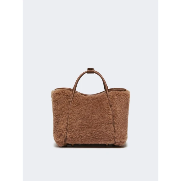 Max Mara Tmarinxs Extra Small Teddy Marine Bag in Camel | Mini Bags | Coveti