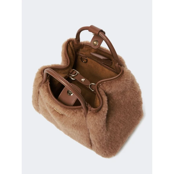 Max Mara Tmarinxs Extra Small Teddy Marine Bag in Camel | Mini Bags | Coveti