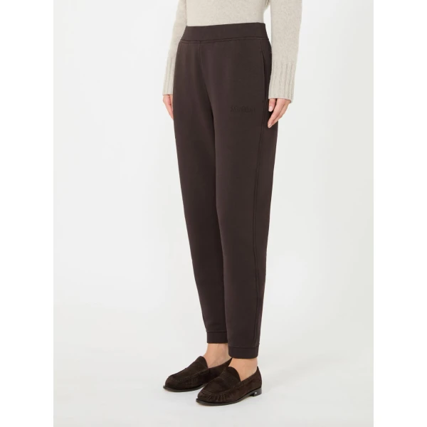 Max Mara Tornado Fleece Jersey Joggers in Brown | Sweatpants | Coveti