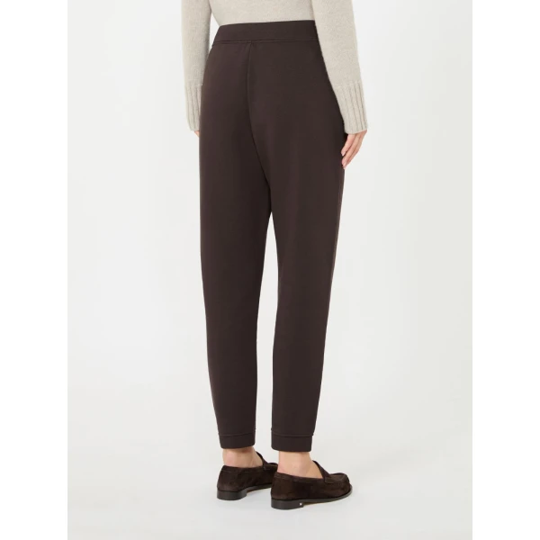 Max Mara Tornado Fleece Jersey Joggers in Brown | Sweatpants | Coveti