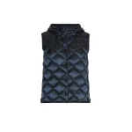 Max Mara Trefa Water-Repellent Canvas Padded Gilet in Midnight Blue | Vests | Coveti