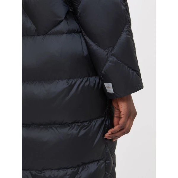 Max Mara Trefe Hooded Midi Puffer Jacket in Black | Coats | Coveti