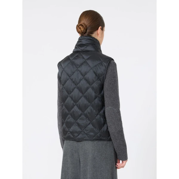 Max Mara Tregic Diamond-Quilted Padded Gilet in Black | Vests | Coveti