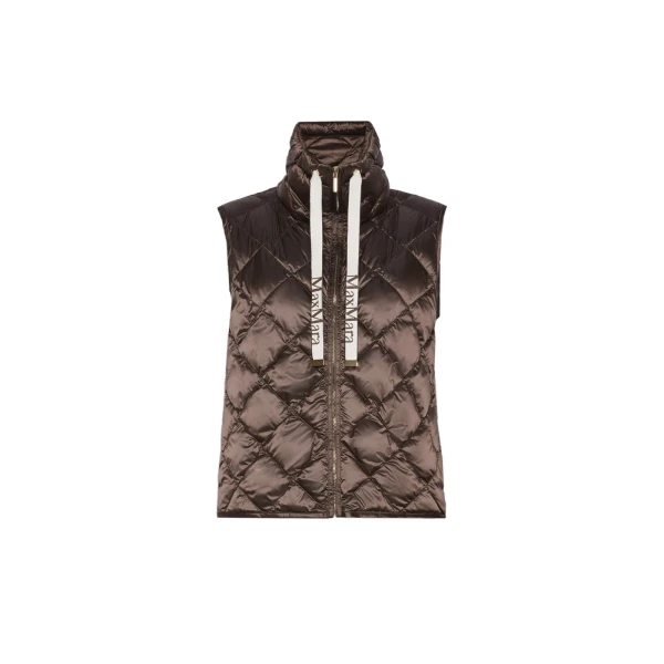 Tregic Diamond-Quilted Padded Gilet in Brown