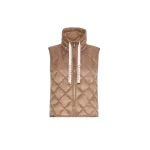 Max Mara Tregic Diamond-Quilted Padded Gilet in Camel | Vests | Coveti