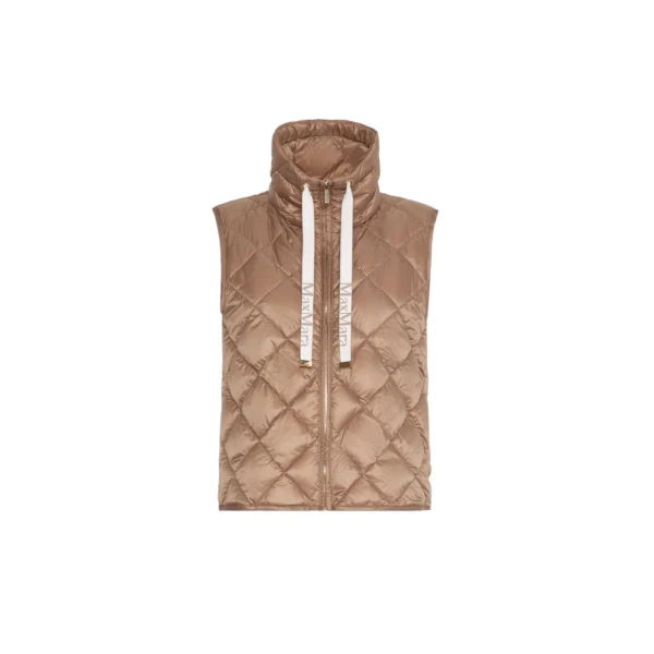 Tregic Diamond-Quilted Padded Gilet in Camel