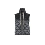 Max Mara Tregic Diamond-Quilted Padded Gilet in Medium Grey | Vests | Coveti