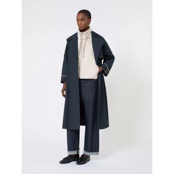 Max Mara Tregic Padded Water-Repellent Nylon Canvas Gilet in Sand | Vests | Coveti