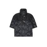 Max Mara Tresi Water-Repellent Canvas Padded Cape in Black | Coats | Coveti
