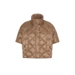 Max Mara Tresi Water-Repellent Canvas Padded Cape in Camel | Coats | Coveti