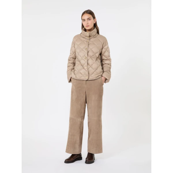 Max Mara Trionfo Slim-Fit Water-Repellent Puffer Jacket in Beige | Jackets | Coveti