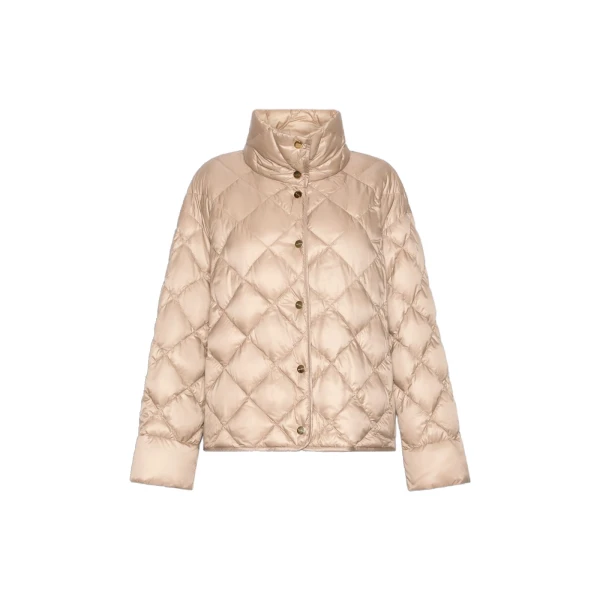 Max Mara Trionfo Slim-Fit Water-Repellent Puffer Jacket in Beige | Jackets | Coveti