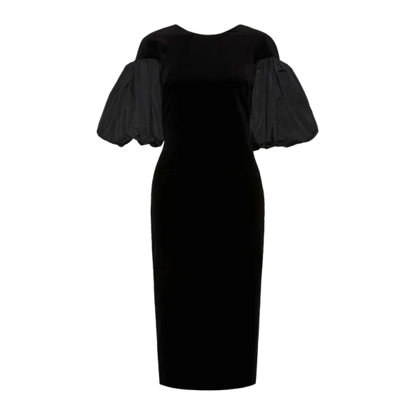 Tropico Velvet Midi Dress in Black