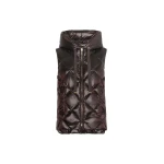 Max Mara Tropico Water-Repellent Canvas Padded Gilet in Brown | Vests | Coveti