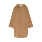 Max Mara Tropico Wool and Alpaca Hooded Coat in Camel | Wool Coat | Coveti