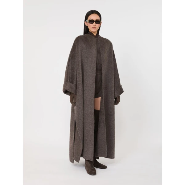 Max Mara Tropico Wool and Cashmere Ribbed Jumper in Mud | Sweaters | Coveti