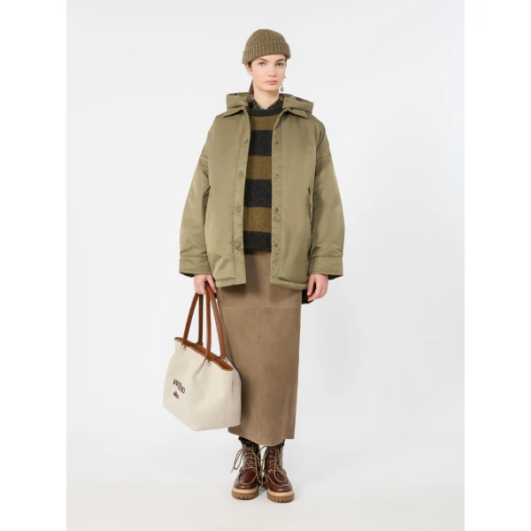 Max Mara Tuono Alpaca and Wool Crew-Neck Jumper in Khaki | Sweaters | Coveti