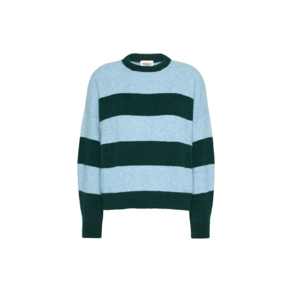 Max Mara Tuono Alpaca and Wool Crew-Neck Jumper in Light Blue | Sweaters | Coveti