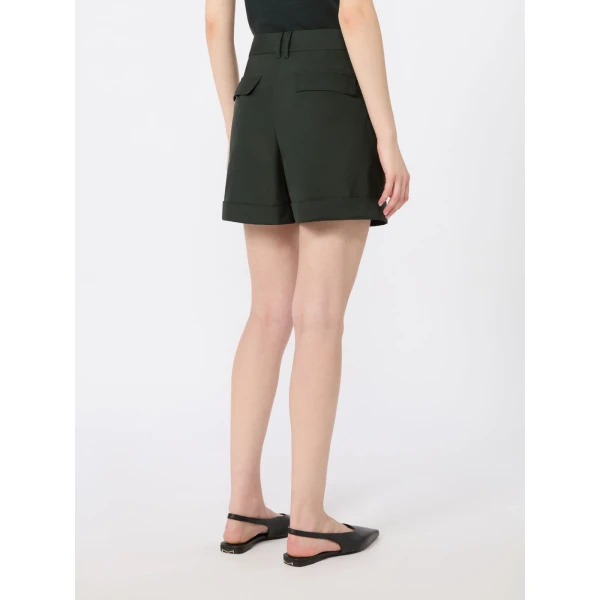 Max Mara Ubino Cotton Poplin Shorts in Green | Shorts | Coveti