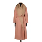 Max Mara Ululo Reversible Brushed Cashmere Foulard Coat in Shaded Pink | Wool Coat | Coveti