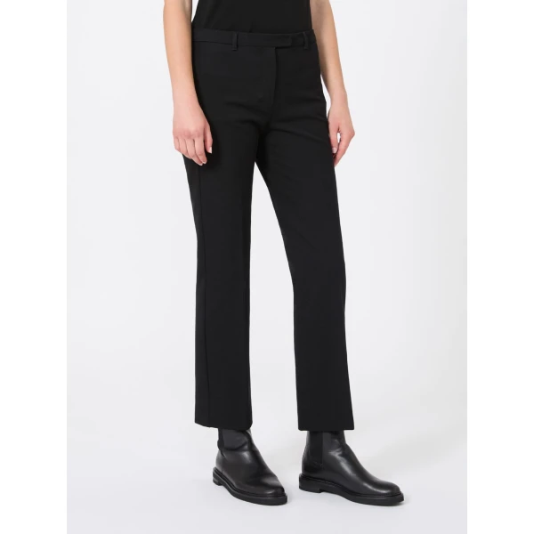 Max Mara Umanita Stretch Cotton-Blend Trousers in Black | Tailored pants | Coveti