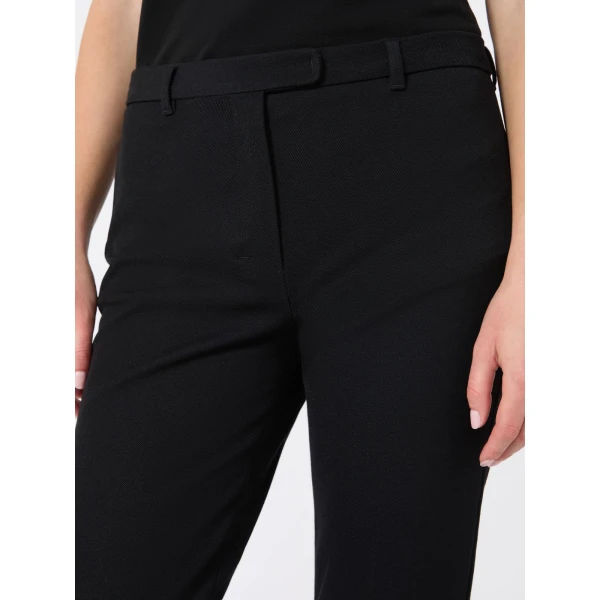 Max Mara Umanita Stretch Cotton-Blend Trousers in Black | Tailored pants | Coveti
