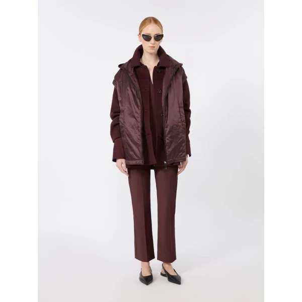 Max Mara Umanita Stretch Cotton-Blend Trousers in Bordeaux | Tailored pants | Coveti